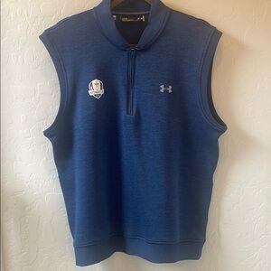 Under Armour Large Ryder Cup 2016 Storm vest.  Deep heathered blue, gray logo.